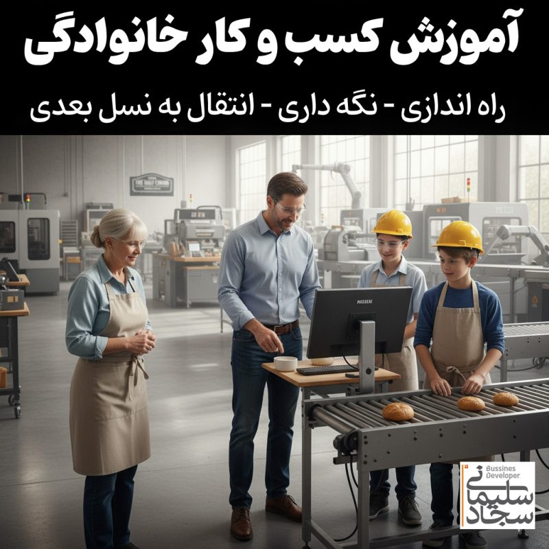 مرکز آموزش کسب و کارهای خانوادگی (سجاد سلیمانی) راه اندازی، نگهداری و جانشین پروری و انتقال به نسل بعدی (کتاب، پادکست، فایل صوتی، مقاله، فیلم و سریال)